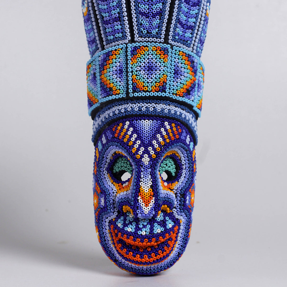 Máscara del Pensamiento Bonito – Alargada 30 cm, Azul y Violeta