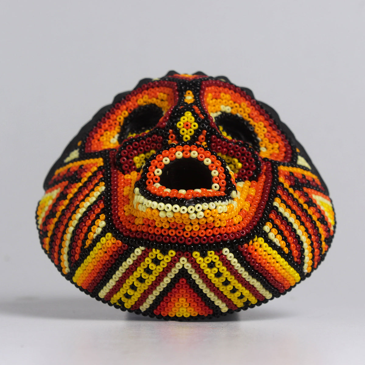 Máscara del Asombro - Redonda 10 cm, Naranja y Amarilla