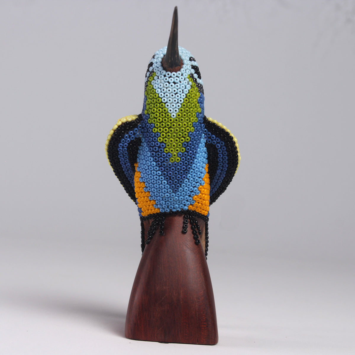 Escultura de Colibrí 14 cm – Celeste y Azul