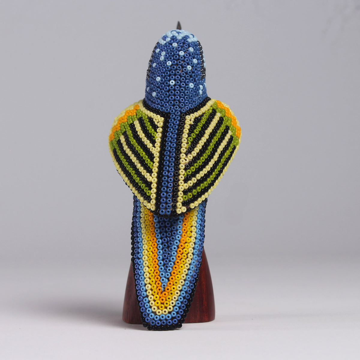 Escultura de Colibrí 14 cm – Celeste y Azul