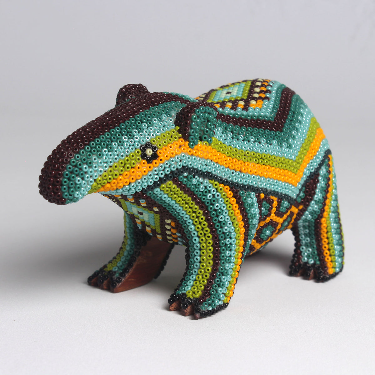 Escultura Danta 8 cm – Turquesa y Verde Lima