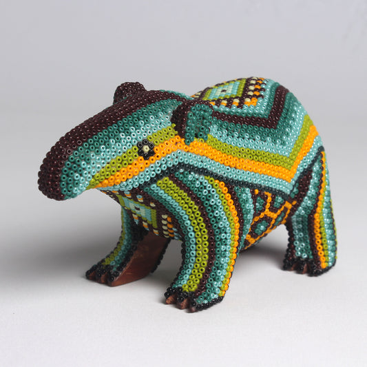 Escultura Danta 8 cm – Turquesa y Verde Lima