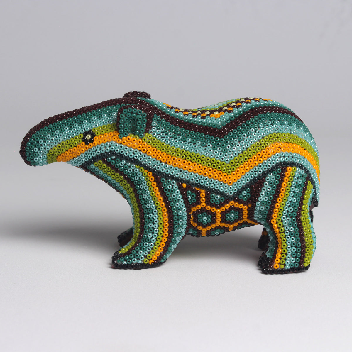 Escultura Danta 8 cm – Turquesa y Verde Lima