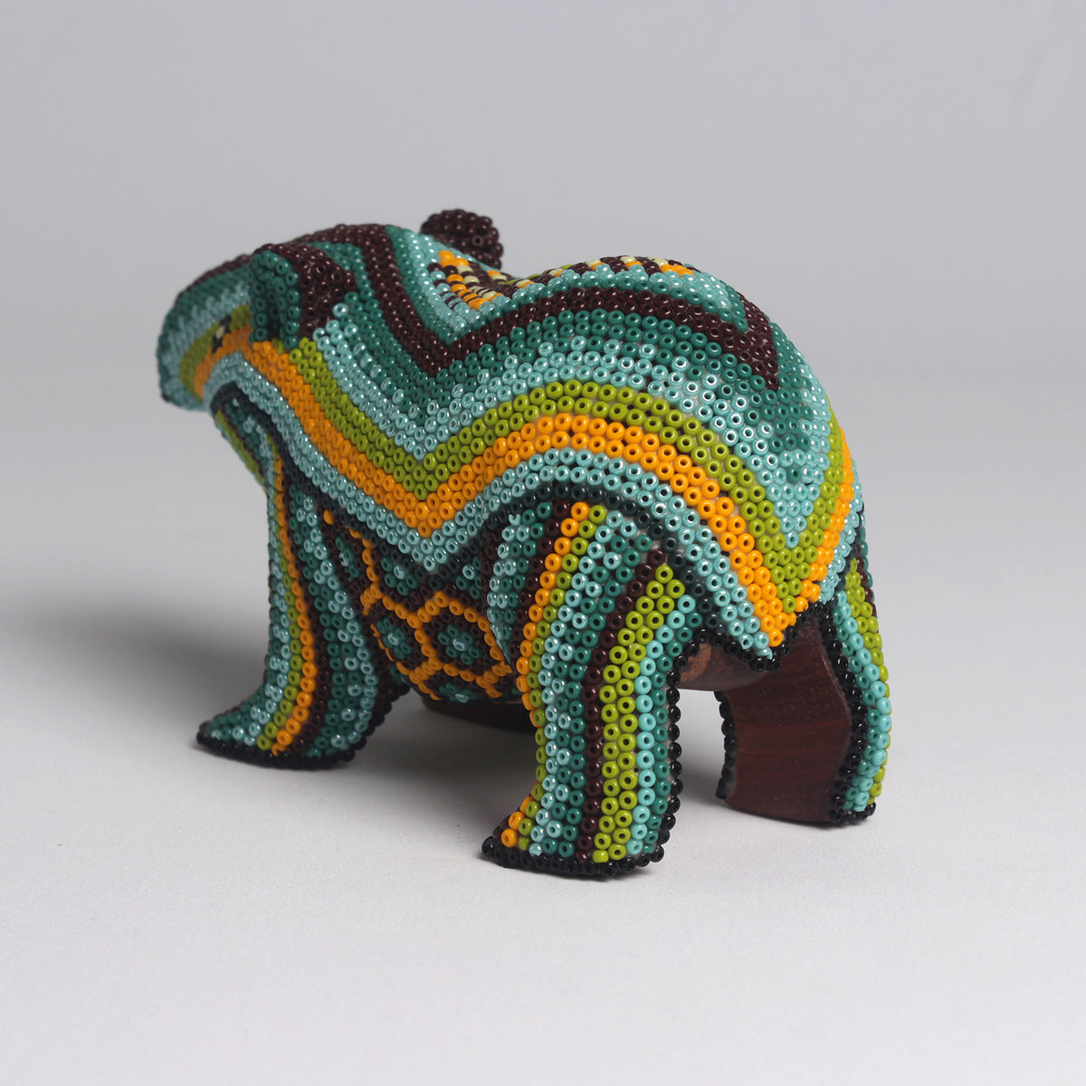 Escultura Danta 8 cm – Turquesa y Verde Lima