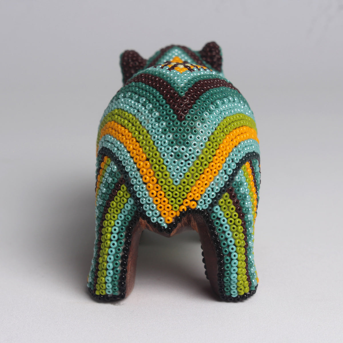 Escultura Danta 8 cm – Turquesa y Verde Lima