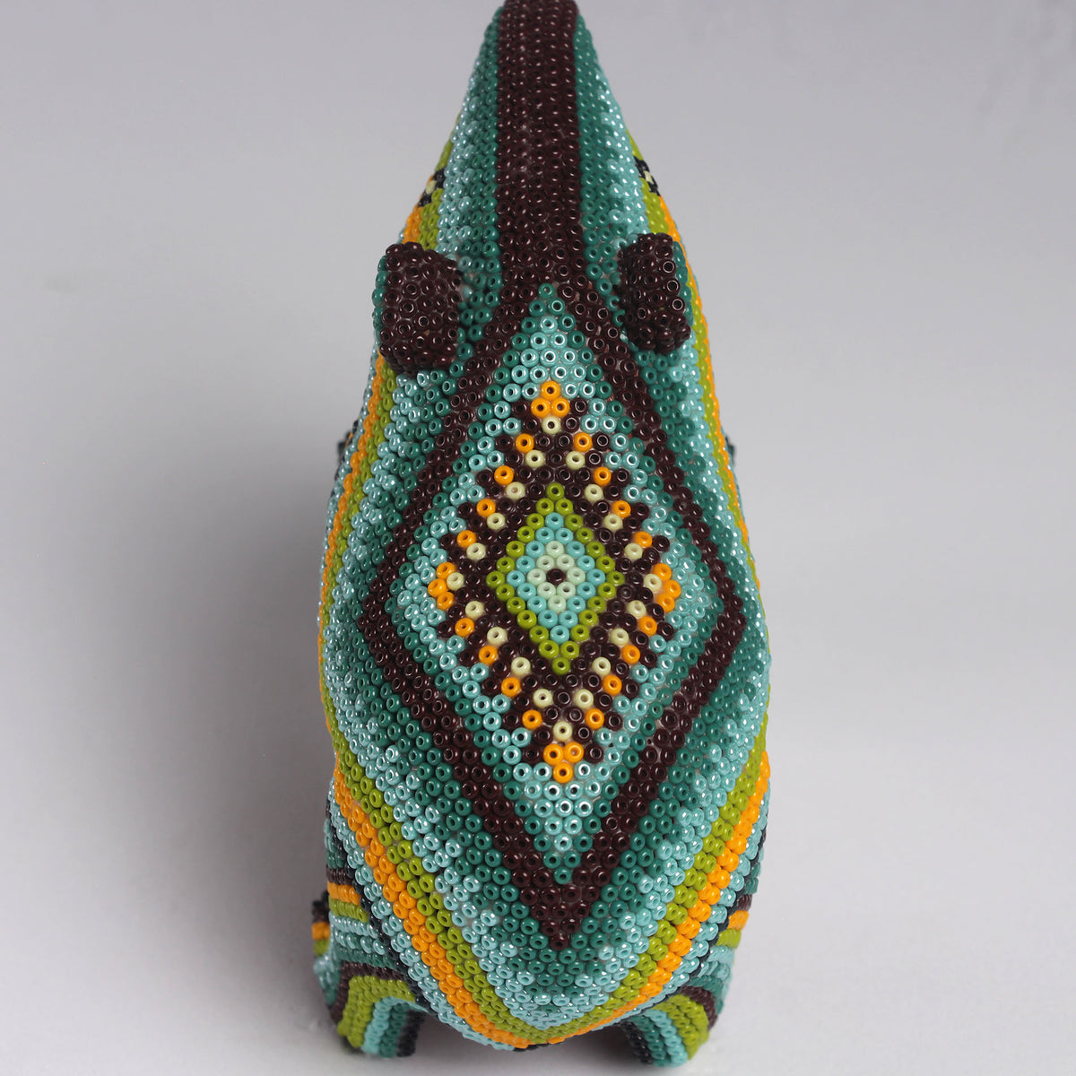 Escultura Danta 8 cm – Turquesa y Verde Lima