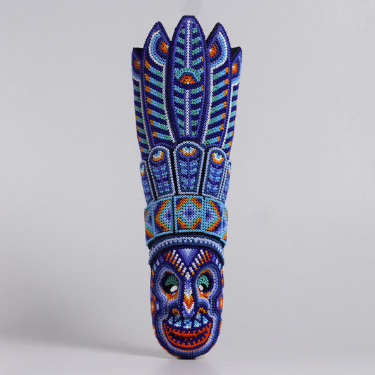 Máscara del Pensamiento Bonito – Alargada 30 cm, Azul y Violeta