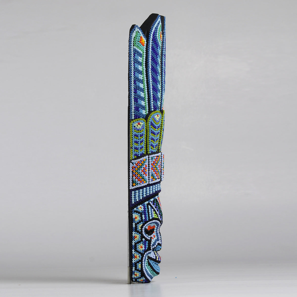 Máscara del Pensamiento Bonito – Alargada 30 cm, Azul Cobalto y Celeste
