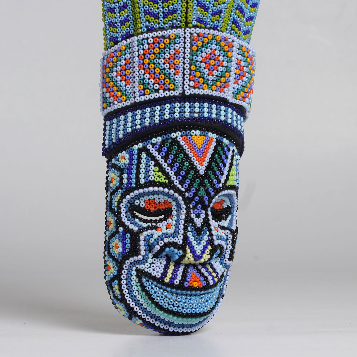 Máscara del Pensamiento Bonito – Alargada 30 cm, Azul Cobalto y Celeste