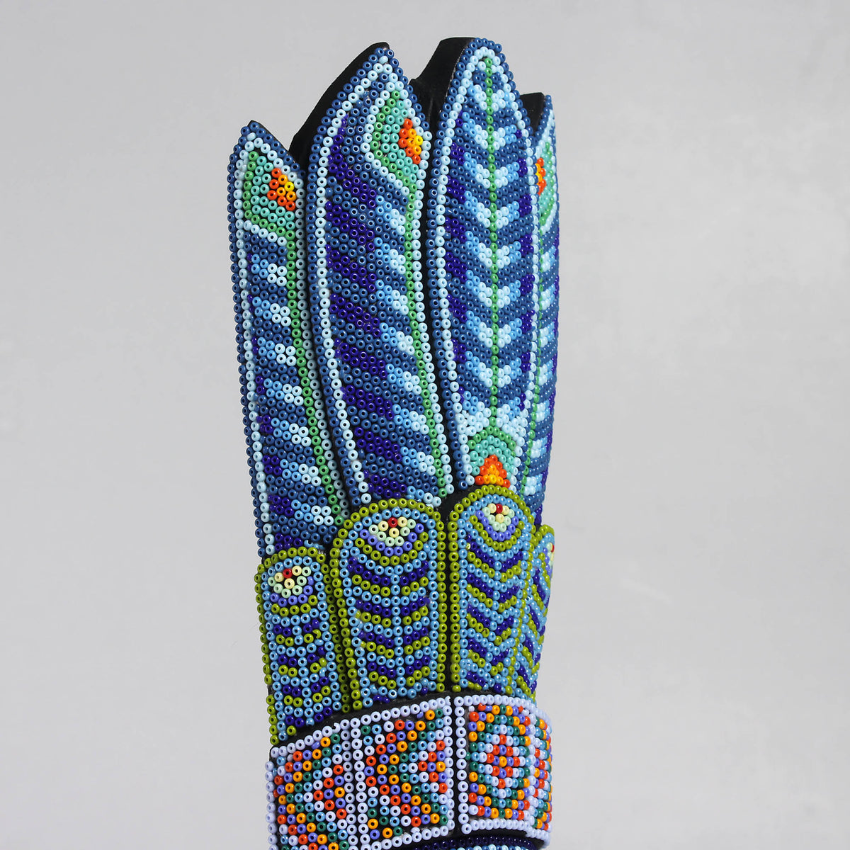 Máscara del Pensamiento Bonito – Alargada 30 cm, Azul Cobalto y Celeste