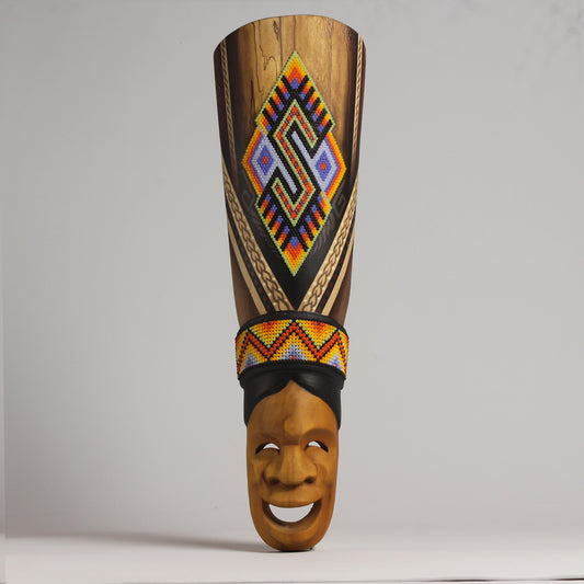 Máscara de la Alegría – Alargada 40 cm, Símbolo del Oso