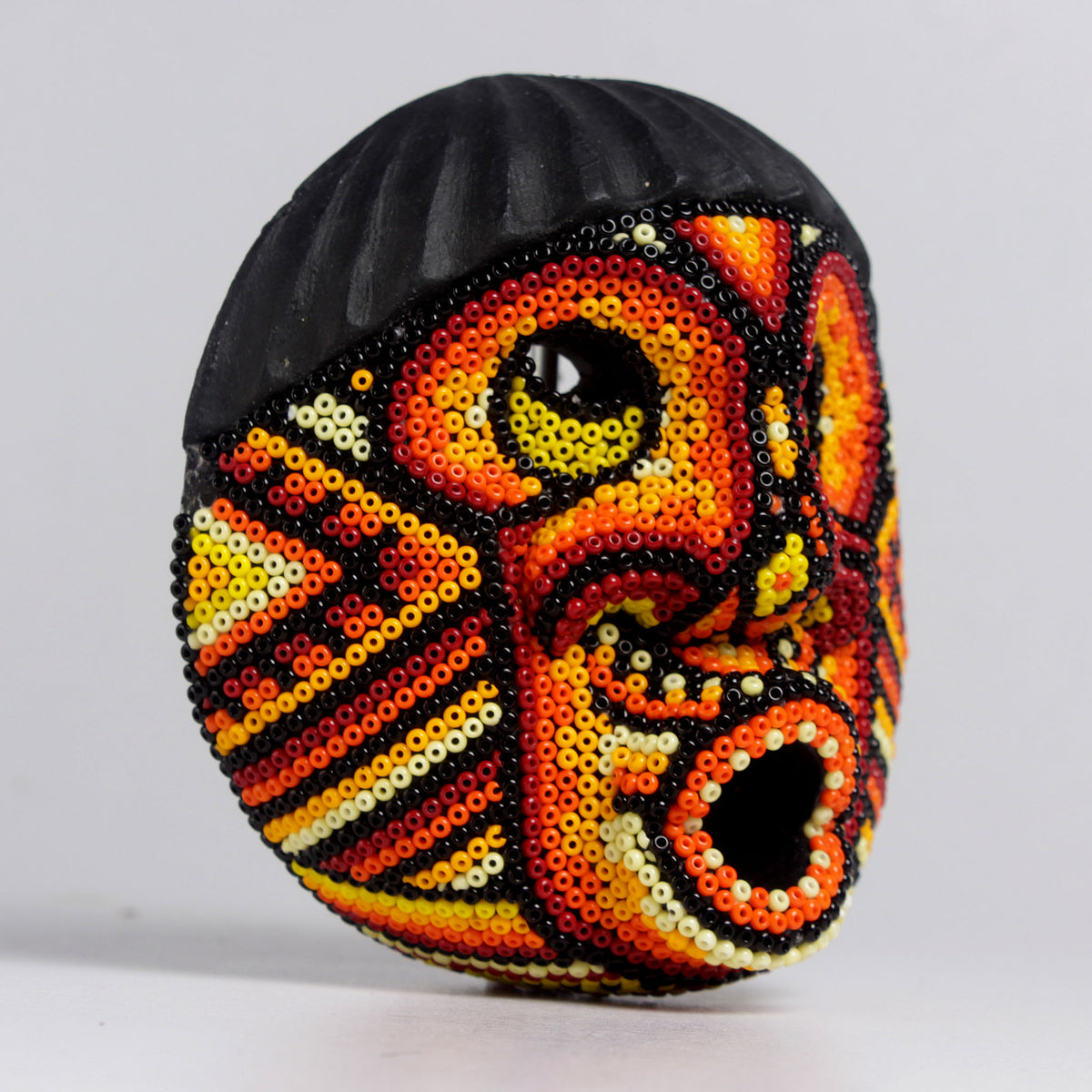 Máscara del Asombro - Redonda 10 cm, Naranja y Amarilla