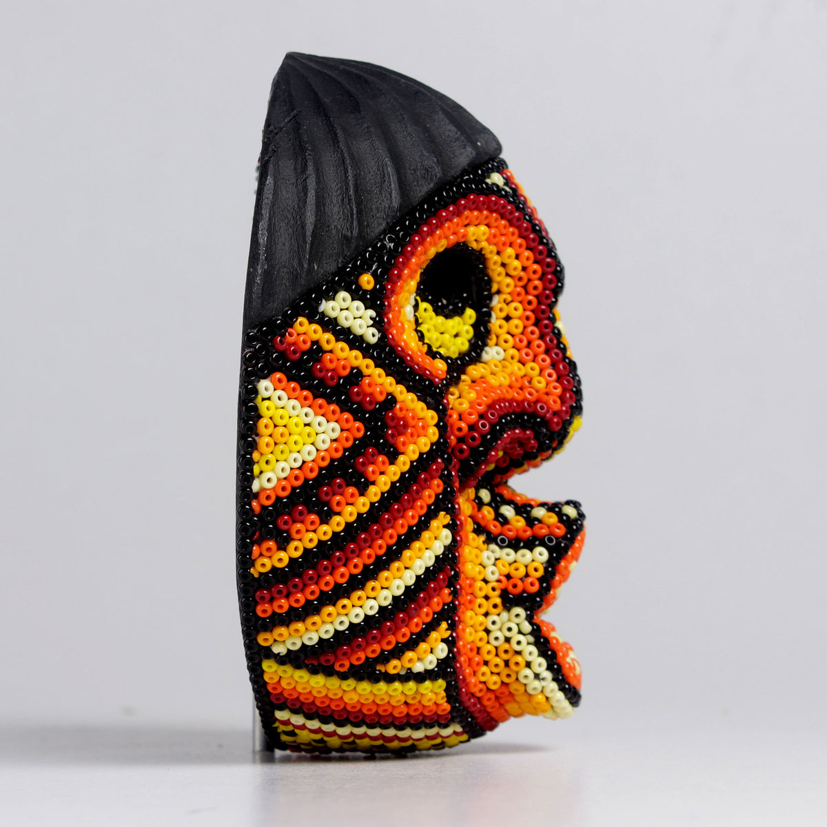 Máscara del Asombro - Redonda 10 cm, Naranja y Amarilla