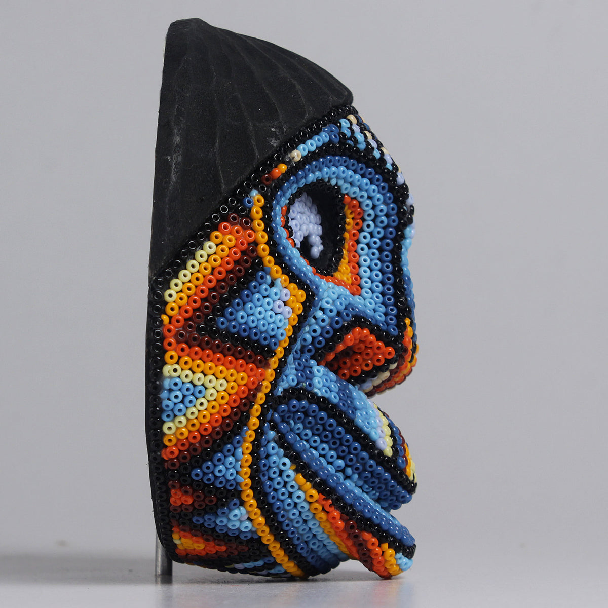 Máscara del Pensamiento Bonito - Redonda 10 cm, Azul y Naranja