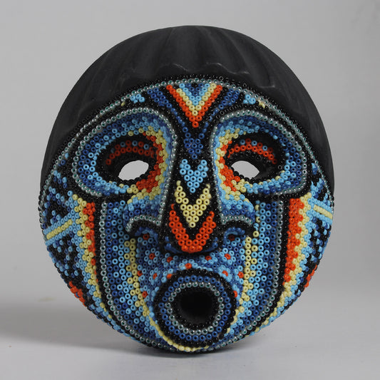 Máscara del Asombro – Redonda 12 cm, Azul
