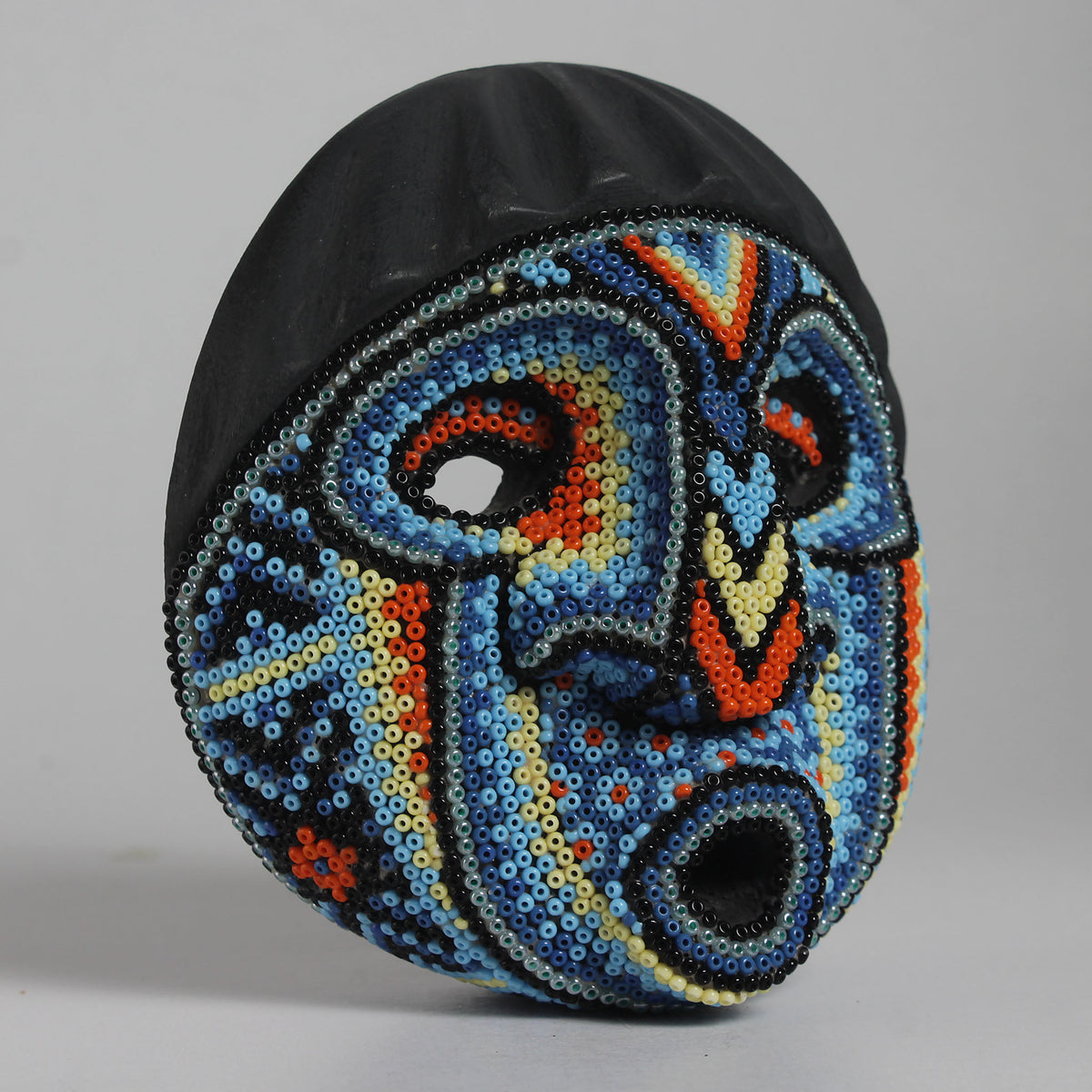 Máscara del Asombro – Redonda 12 cm, Azul