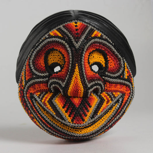 Máscara del Pensamiento Bonito – Redonda 12 cm, Rojo y Naranja