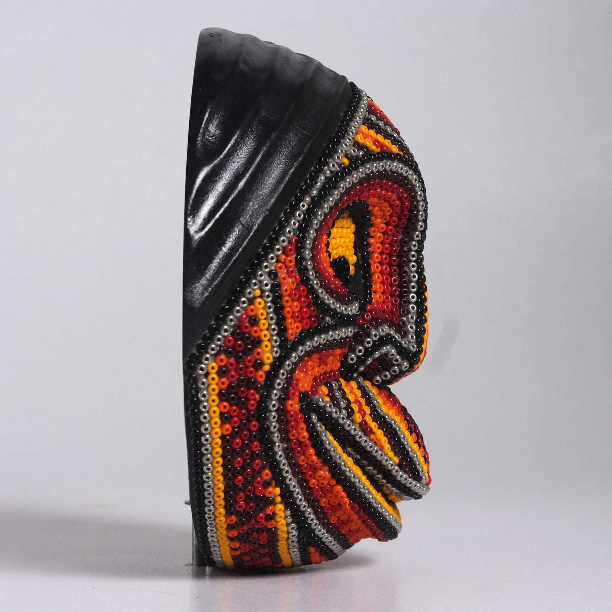 Máscara del Pensamiento Bonito – Redonda 12 cm, Rojo y Naranja
